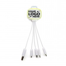 5 In 1 Keychain LED USB Phone Charging Cable